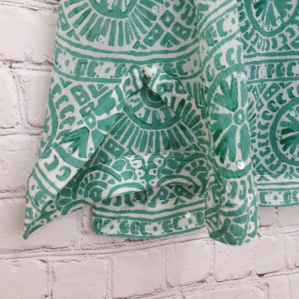 Tory Burch Silk Tunic Top Sequins - Picture 5 of 8
